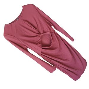 Maternity Raspberry Long Sleeve‎ Dress